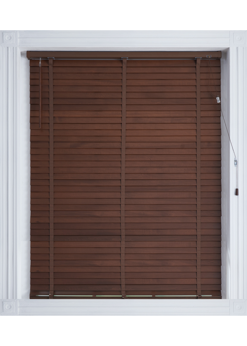 Little Black Book Walnut FSC Wood Venetian (50mm) - 60x130cm Image 1