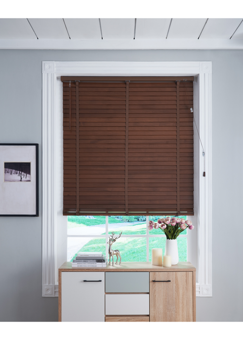 Little Black Book Walnut FSC Wood Venetian (50mm) - 60x130cm Image 2