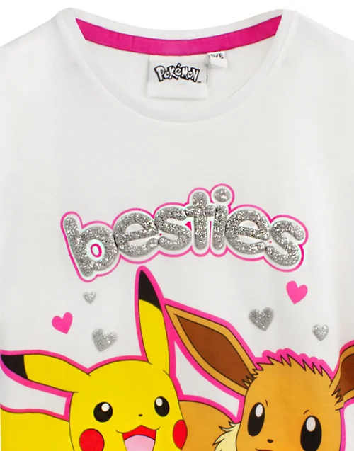 Pokemon Kids White Pikachu Eeevee Pyjama Set (3 - 12 Years) - Age 7-8 Years Image 4