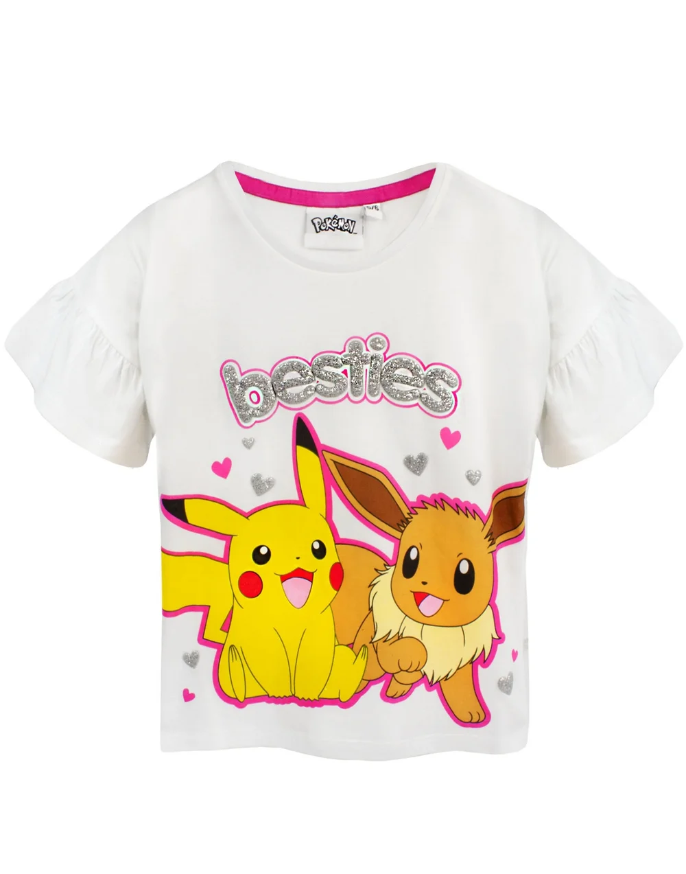 Pokemon Kids White Pikachu Eeevee Pyjama Set (3 - 12 Years) - Age 7-8 Years Image 3