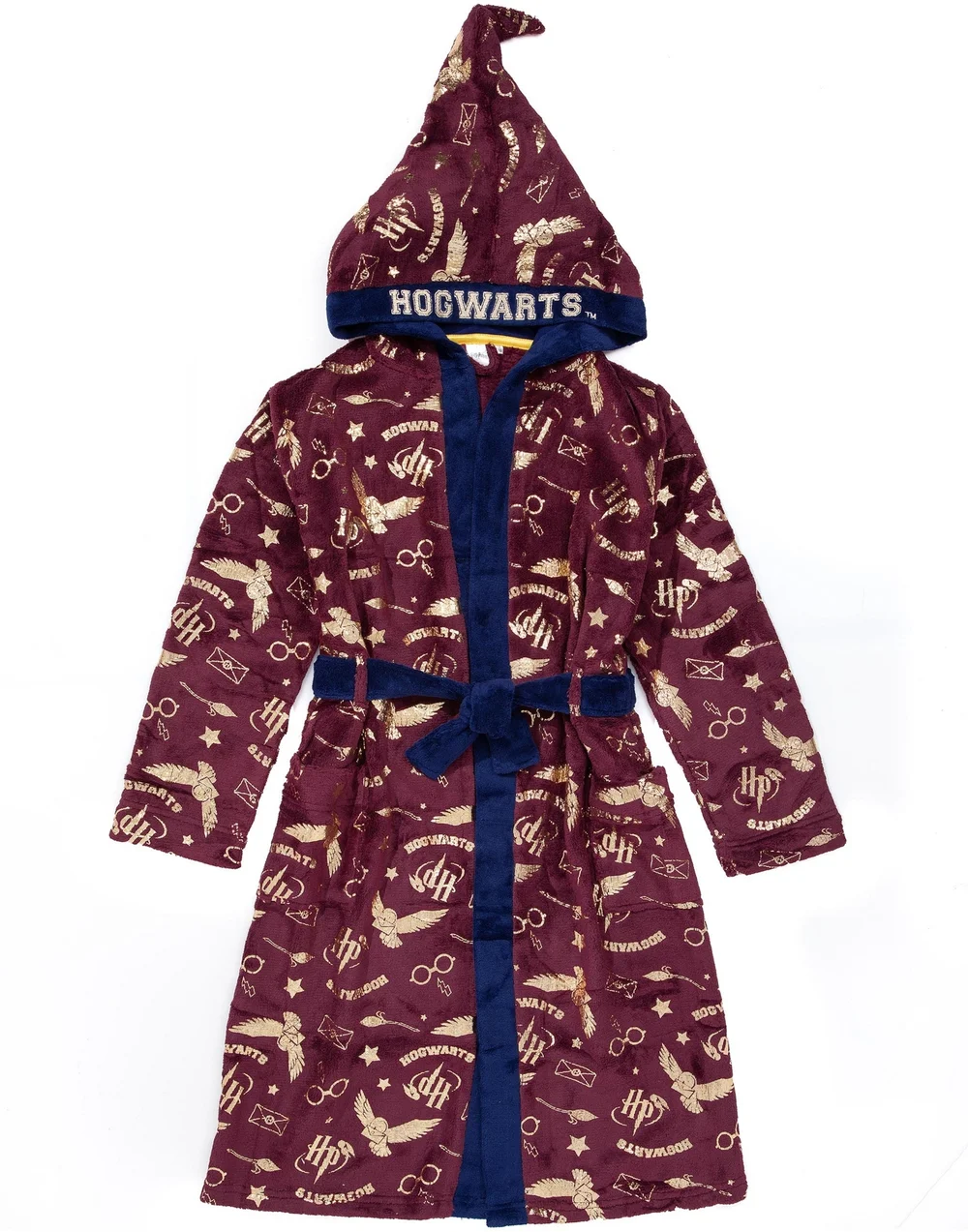 Vanilla Underground Harry Potter Kids Hedwig All-Over Print Red Bathrobe - Age 9-10 Years Image 3