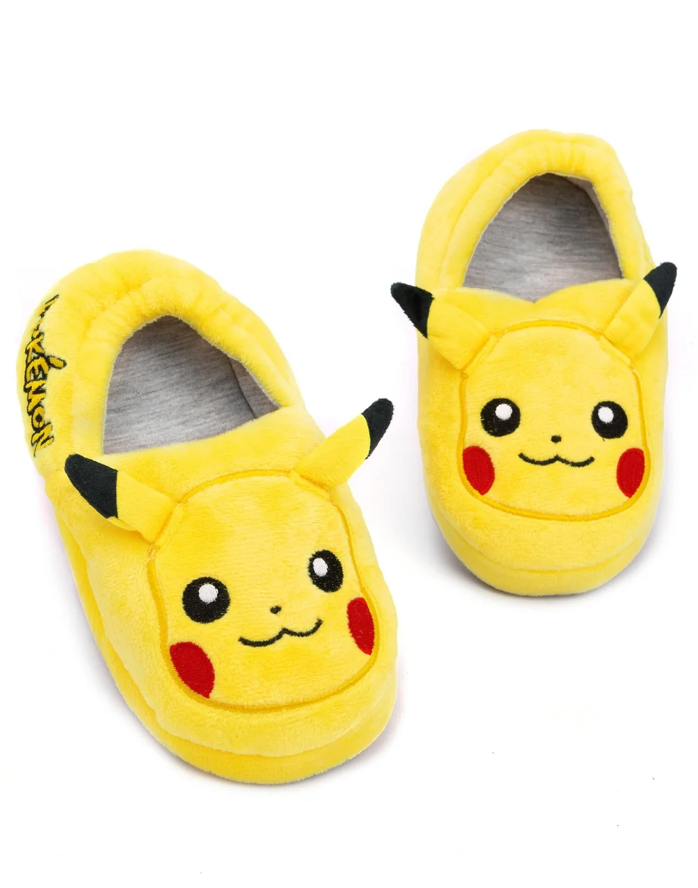 Pokemon Boys Yellow Pikachu Novelty 3D Slippers (10 Younger - 2.5 Older) - 1 Infants Image 1