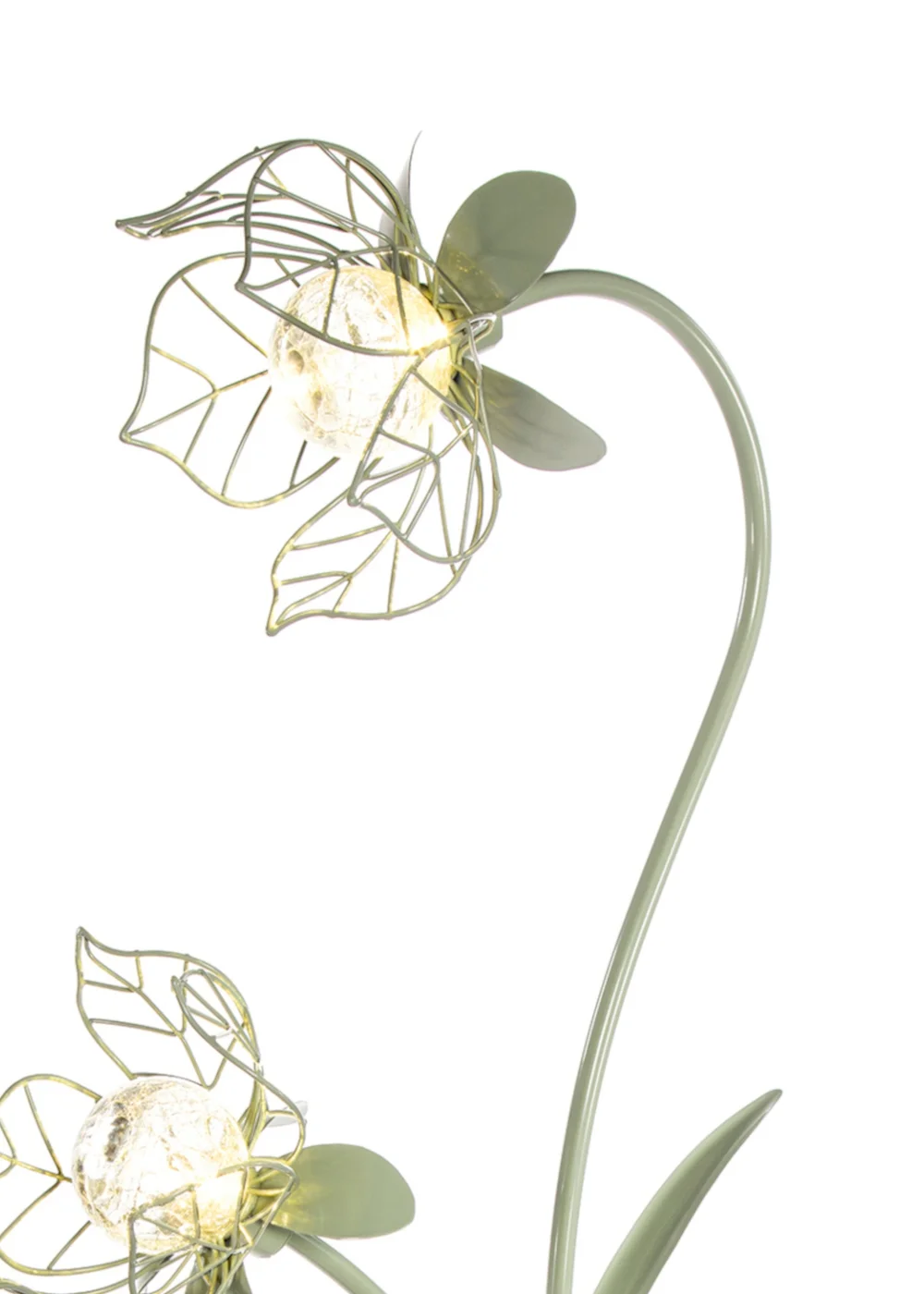 Premier Decorations Sage Green Metal Hellebore Garden Stake Light - One Size Image 2