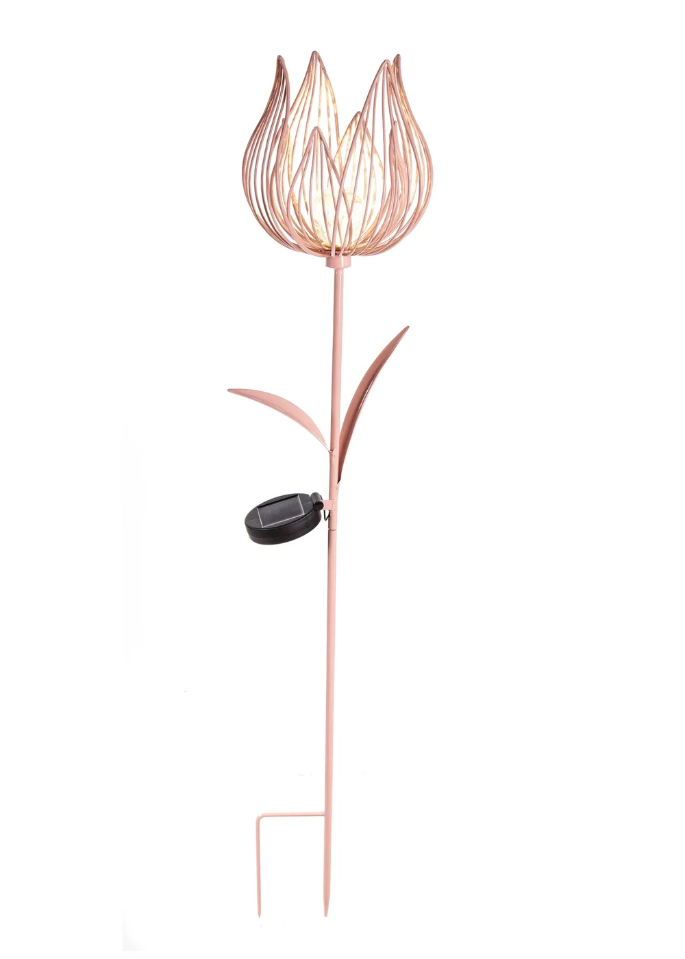 Premier Decorations Pink Solar Metal Tulip Garden Stake Light - One Size Image 1