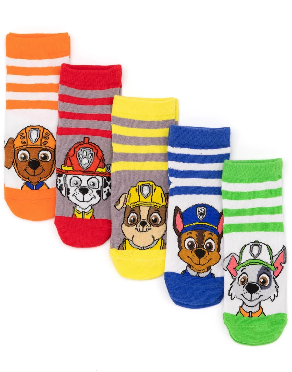 Paw Patrol Boys Multicoloured Multi-Character Calf Socks Set Of 5 (3 - 12 Younger) - Size 3-5.5 Infant Footwear Image 1