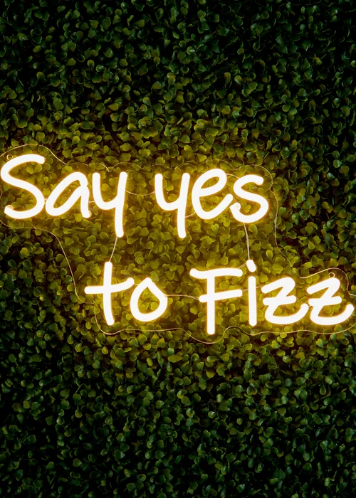Premier Decorations LED Neon Say Yes to Fizz Wall Sign - One Size Image 1