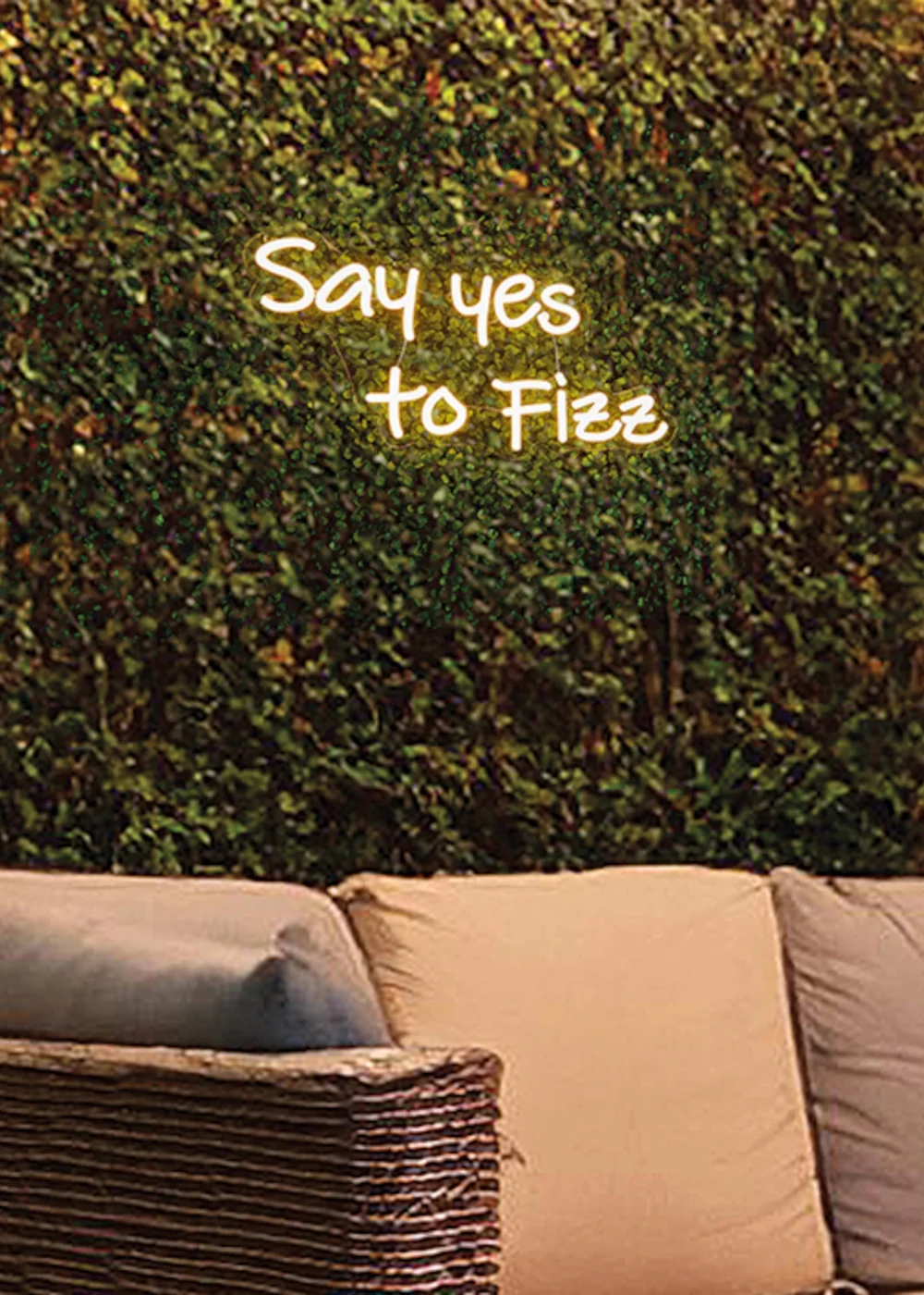 Premier Decorations LED Neon Say Yes to Fizz Wall Sign - One Size Image 3