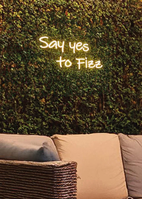 Premier Decorations LED Neon Say Yes to Fizz Wall Sign - One Size Image 3