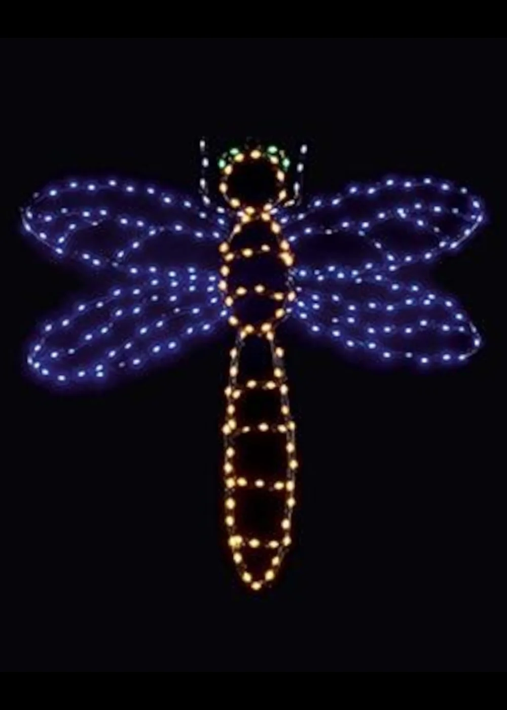 Premier Decorations White LED Lit Dragonfly Motif Wall Sign - One Size Image 1