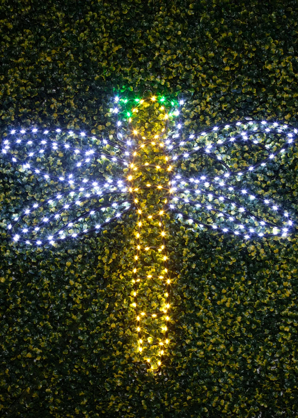 Premier Decorations White LED Lit Dragonfly Motif Wall Sign - One Size Image 2