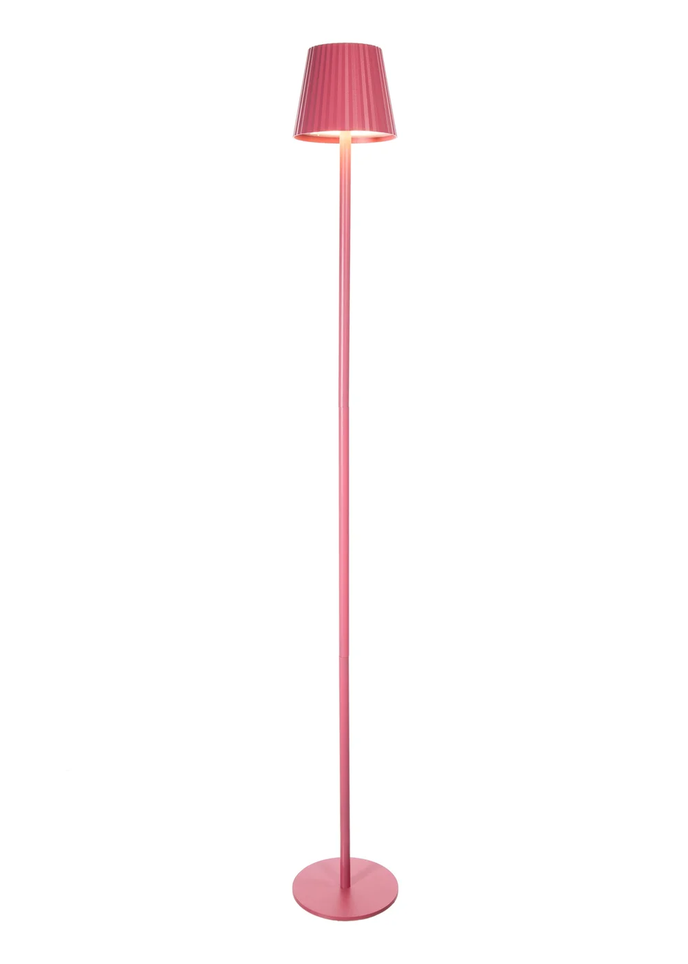 Premier Decorations Coral Pink LED Aluminium USB Rechargeable Touch Activated Standing Lamp - One Size Image 1