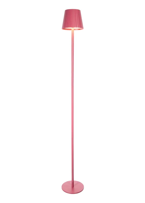 Premier Decorations Coral Pink LED Aluminium USB Rechargeable Touch Activated Standing Lamp - One Size Image 1