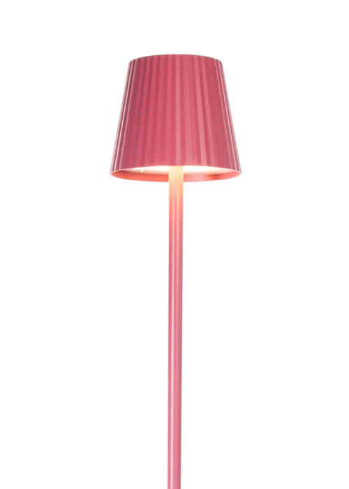 Premier Decorations Coral Pink LED Aluminium USB Rechargeable Touch Activated Standing Lamp - One Size Image 2