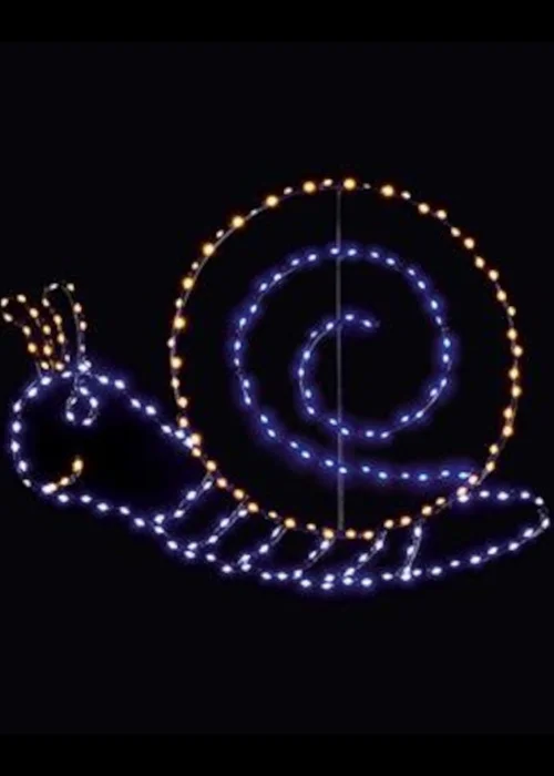 Premier Decorations White LED Lit Snail Motif Wall Sign - One Size Image 1