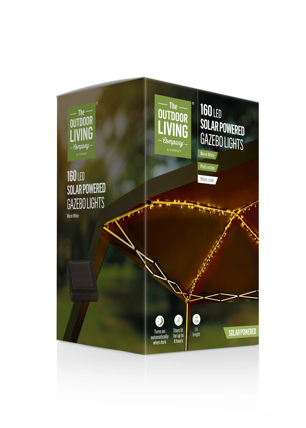 Premier Decorations 160 Warm White LED Gazebo Lights - One Size Image 4