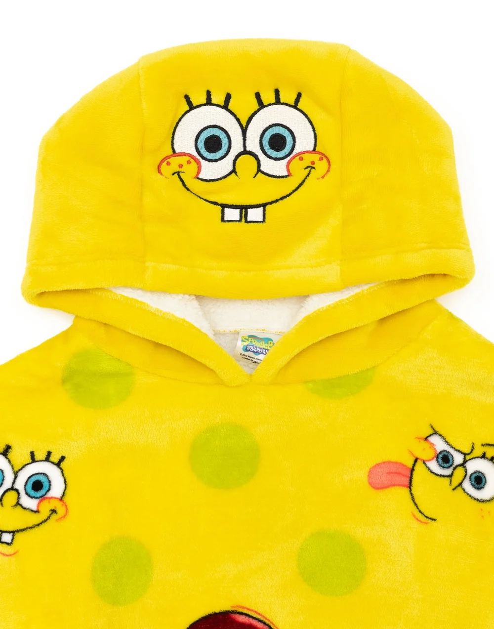 Vanilla Underground SpongeBob SquarePants Kids Yellow Blanket Hoodie - Age 9-13 Years Image 2