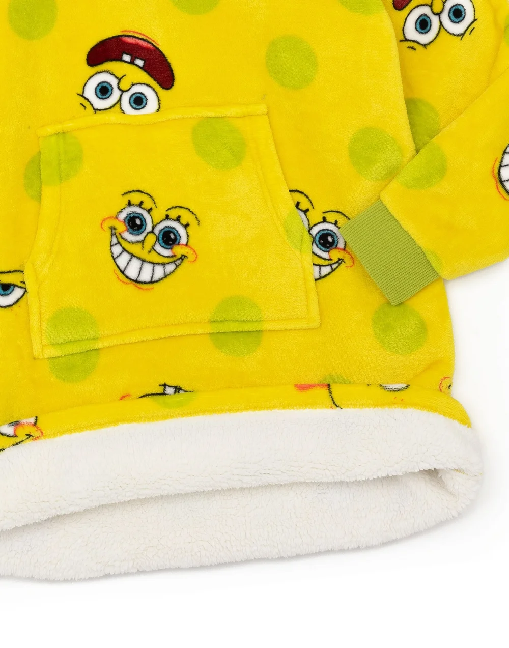 Vanilla Underground SpongeBob SquarePants Kids Yellow Blanket Hoodie - Age 9-13 Years Image 3
