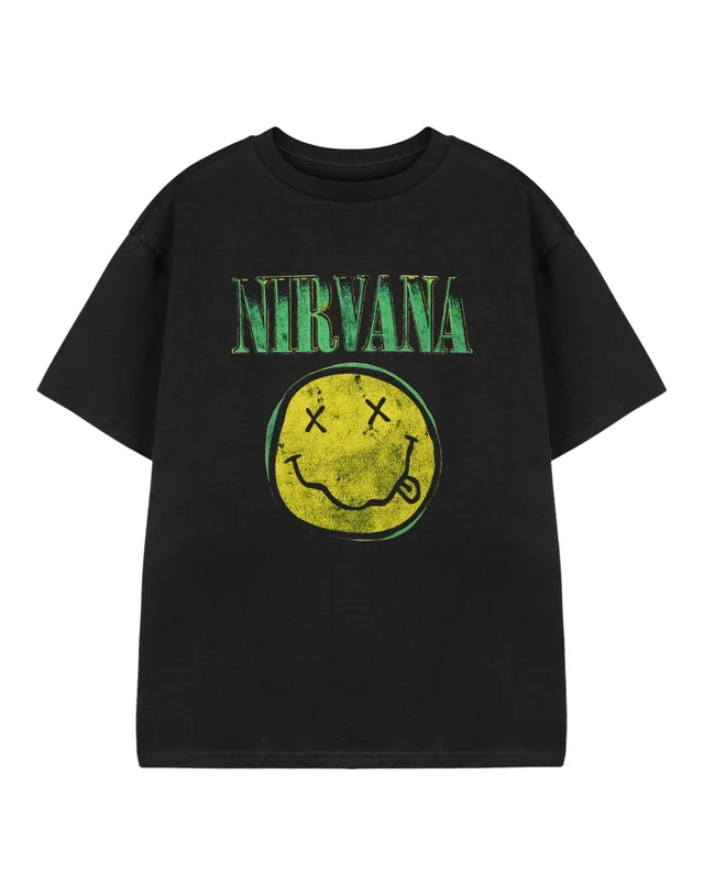 Vanilla Underground Nirvana Kids Yellow Logo Black T-Shirt