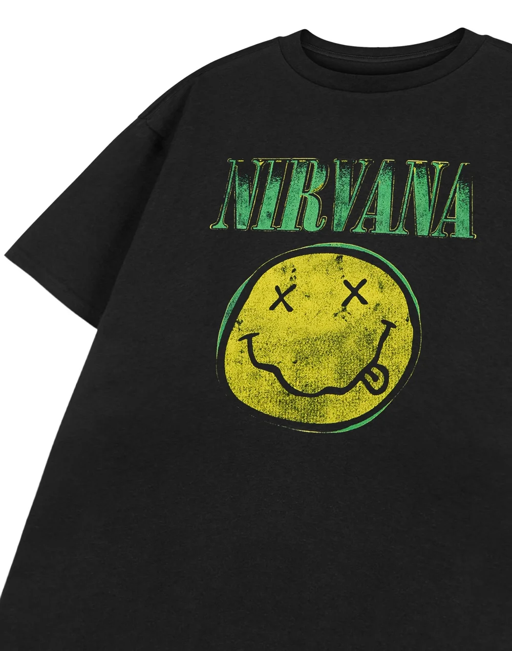 Vanilla Underground Nirvana Kids Yellow Logo Black T-Shirt - 11-12 Yrs Image 5