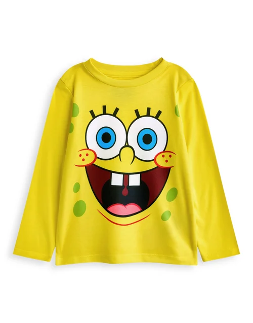 SpongeBob SquarePants Kids Multicoloured Pack Of 2 Pyjama Set (3 - 14 Years) - 5-6 Yrs Image 4