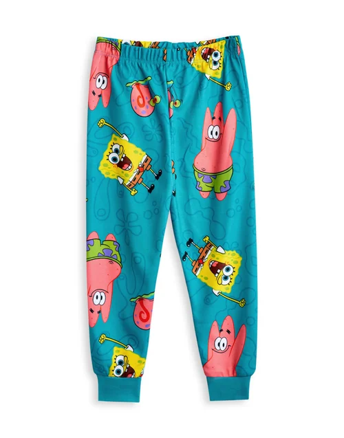 SpongeBob SquarePants Kids Multicoloured Pack Of 2 Pyjama Set (3 - 14 Years) - 5-6 Yrs Image 3