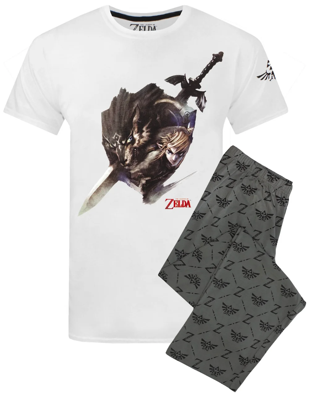 Vanilla Underground Nintendo Zelda Adults Long Leg White PJs - XXL Image 1
