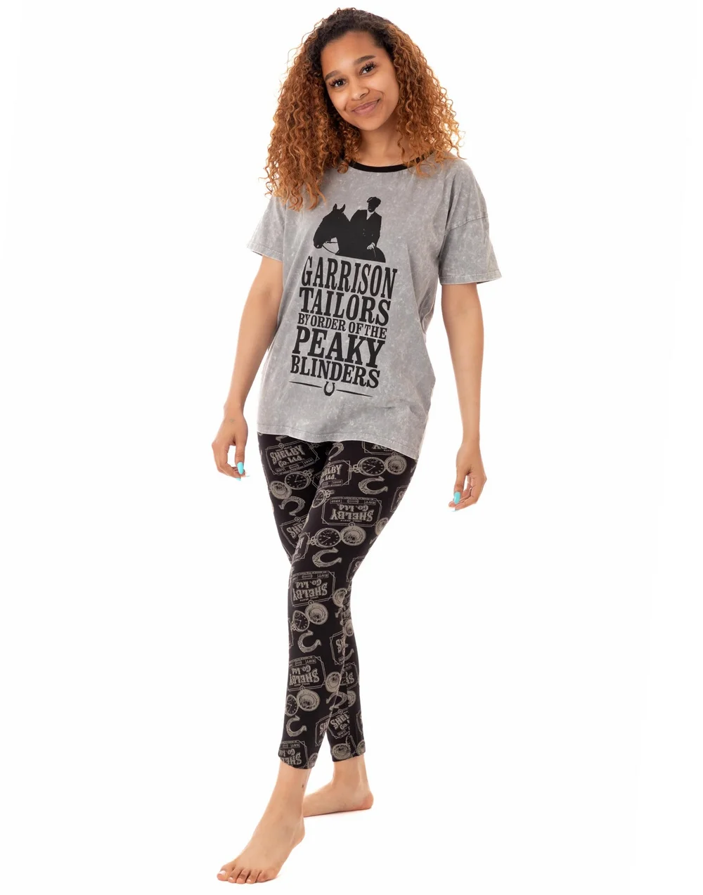 Vanilla Underground Peaky Blinders Adults Peaky Blinders Grey PJs - Large Image 2