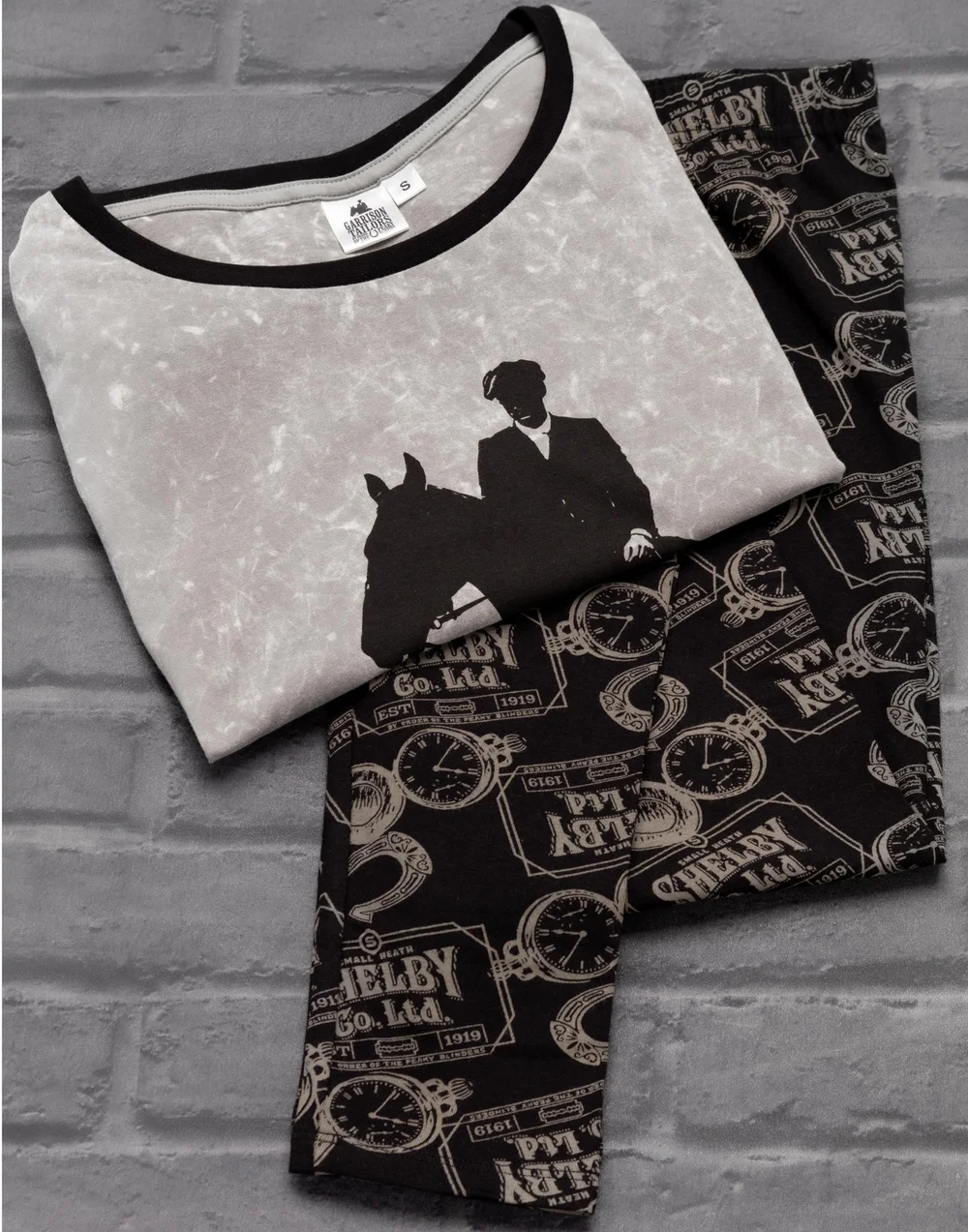 Vanilla Underground Peaky Blinders Adults Peaky Blinders Grey PJs - Large Image 4
