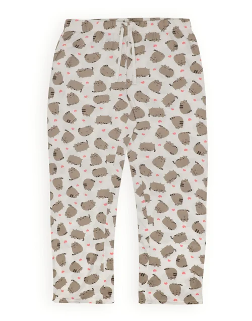 Pusheen Womens Cream Pusheen The Cat Pyjama Set - Medium Image 2