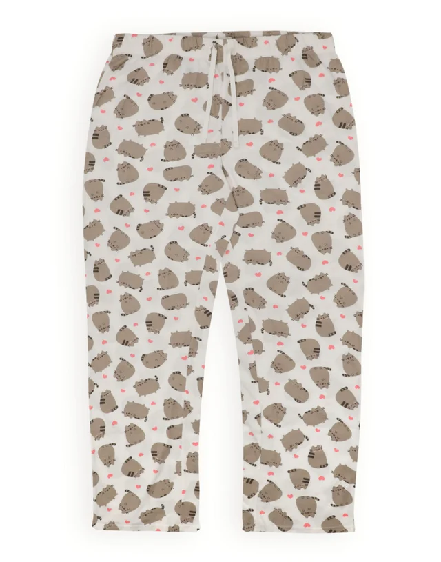 Pusheen Womens Cream Pusheen The Cat Pyjama Set