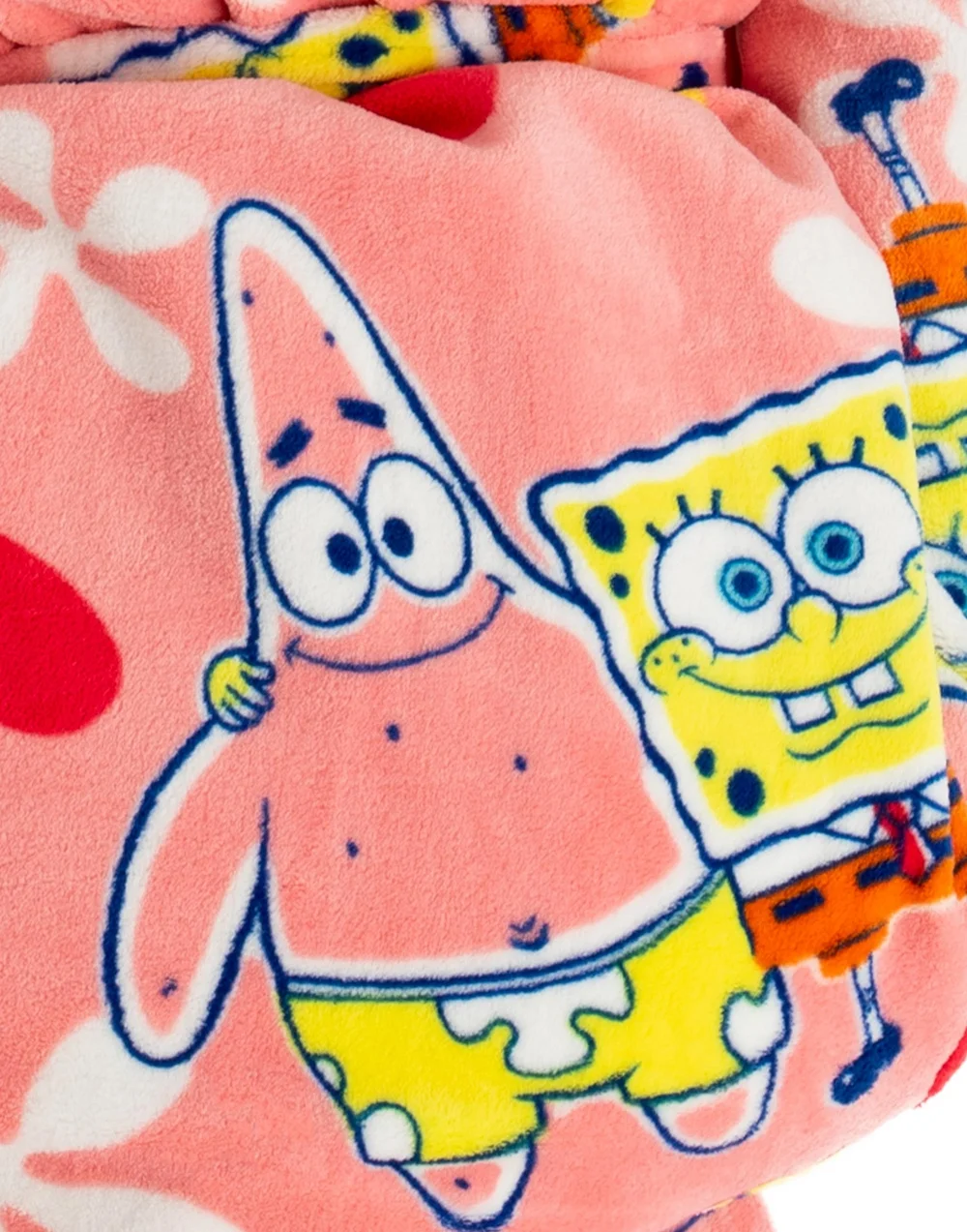 Vanilla Underground SpongeBob SquarePants Adults Hooded Pink Bathrobe - Medium Image 5