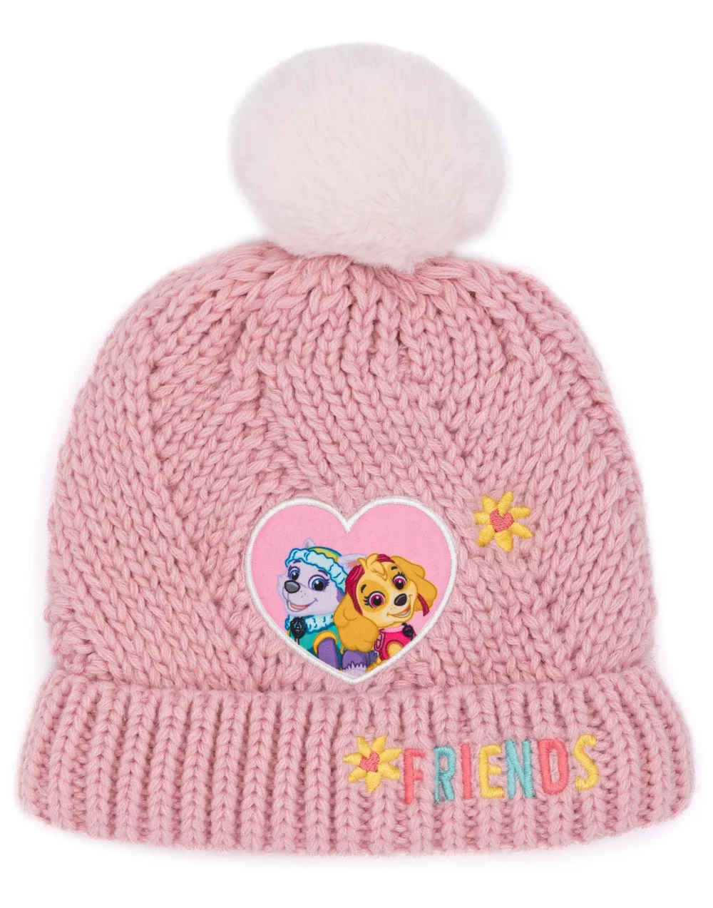 Vanilla Underground Paw Patrol Kids Beanie and Scarf Pink Set - One Size Image 5