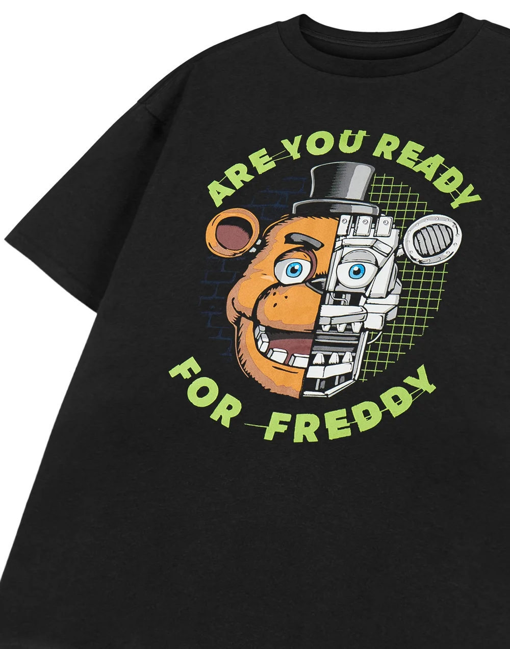 Vanilla Underground Five Nights At Freddy's Kids Are You Ready Black T-Shirt - 11-12 Yrs Image 5
