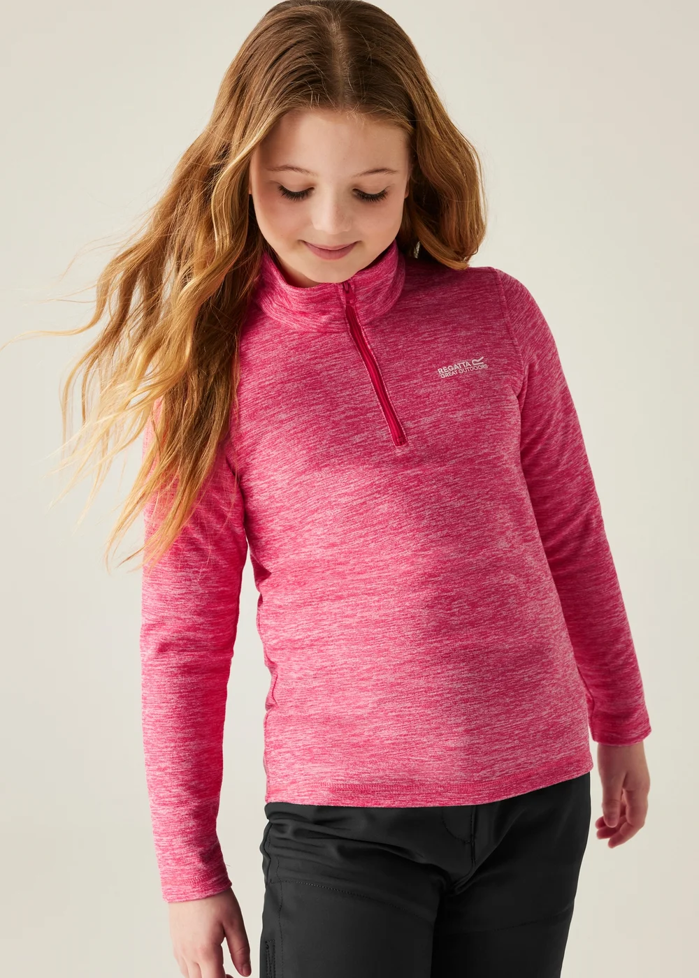 Regatta Candy Pink Kids' Hot Shot Marl Durable Fleece (3-16yrs) - 15-16 Yrs Image 4