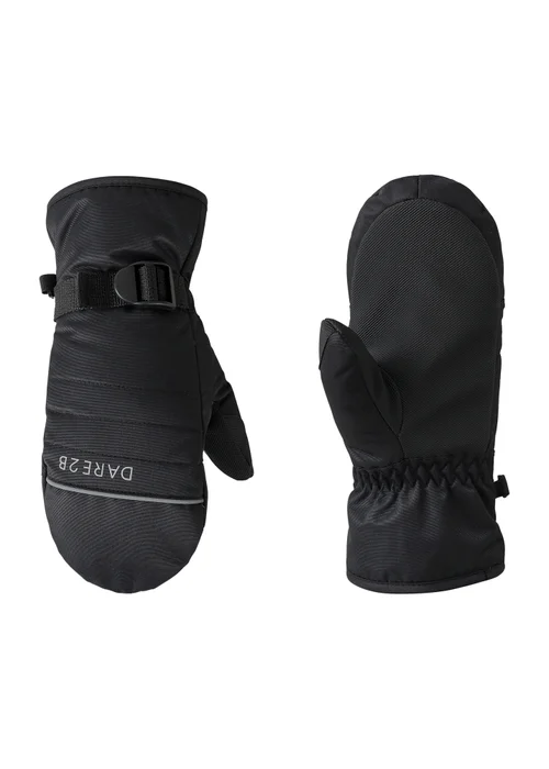 Dare2B Black Kids' Glacier Waterproof Gloves (4-13yrs) - 4-5 Yrs Image 1