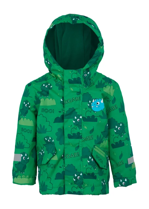 Regatta Dark Green Kids' Animal Rainy Day Waterproof Insulated Jacket (6-72 months) - 12-18 months Image 6