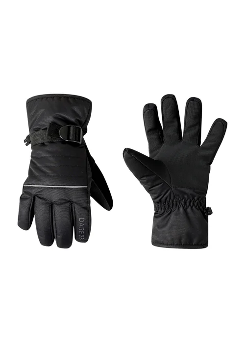 Dare2B Black Kids' Glacier Waterproof Gloves (4-13yrs) - 4-5 Yrs Image 1