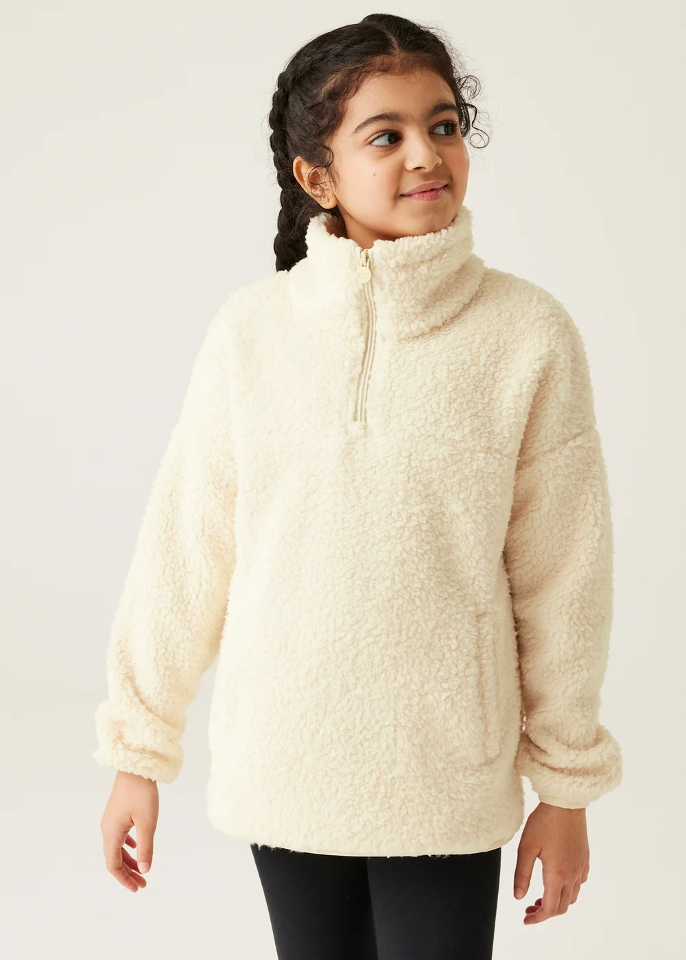 Regatta White Kids' Kaliza Half Zip Stretch Fleece (3-16yrs) - 5-6 Yrs Image 1