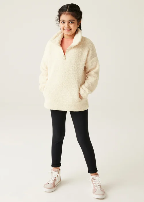 Regatta White Kids' Kaliza Half Zip Stretch Fleece (3-16yrs) - 5-6 Yrs Image 3