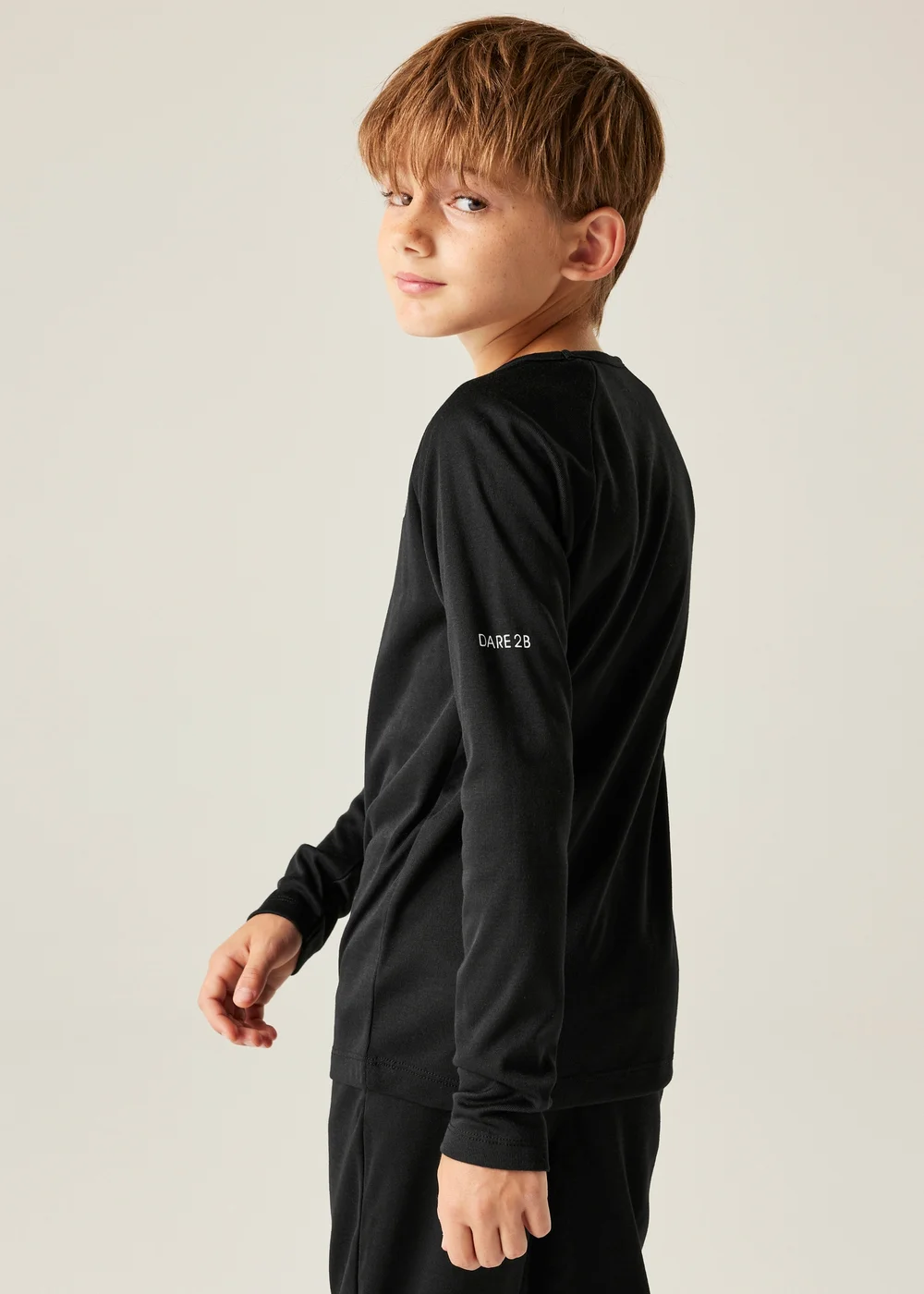 Dare2B Black Kids' Elate III Lightweight Base Layer (3-16yrs) - Age 11-12 Years Image 2