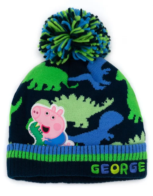Peppa Pig Boys Blue Beanie & Gloves Set - One Size Image 5