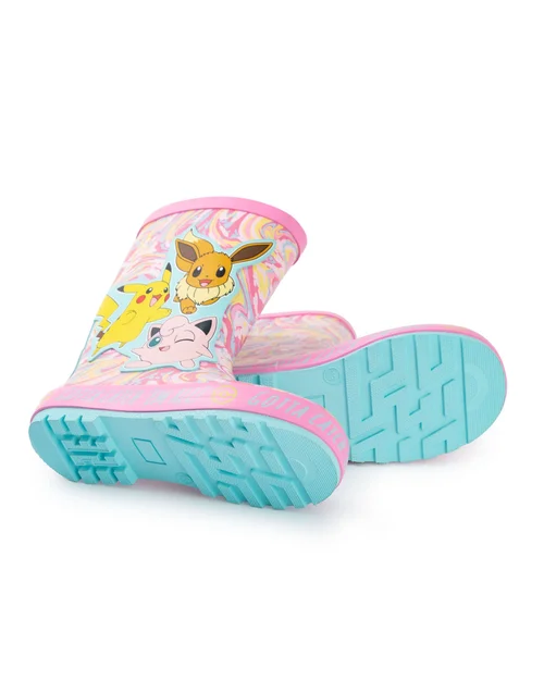 Pokemon Girls Multi Character Wellington Boots Without Handles (10 Younger - 3 Older) - 3 Infants Image 4