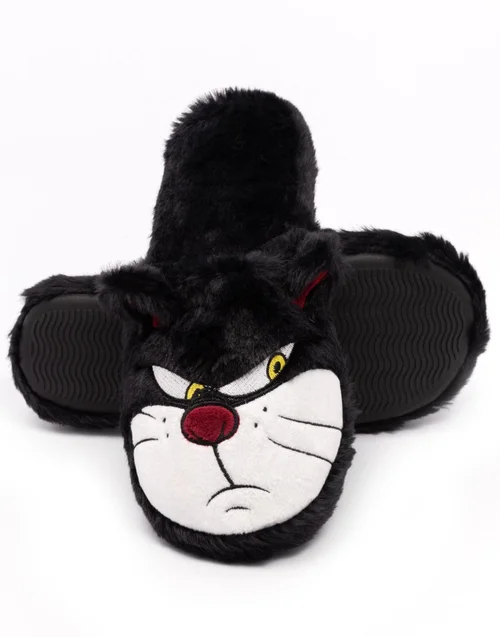 Disney Black Cinderella Mule Slippers - 7-8 Image 2