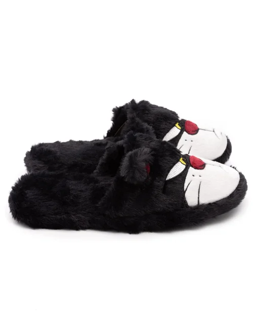 Disney Black Cinderella Mule Slippers - 7-8 Image 4