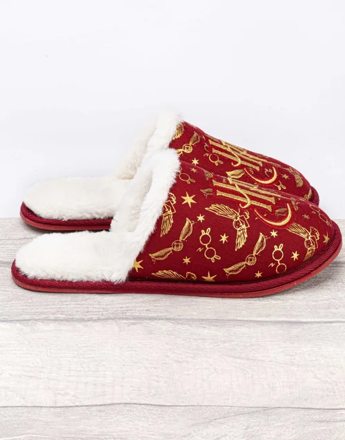 Harry Potter Red Logo Mule Slippers - 5-6 Image 5