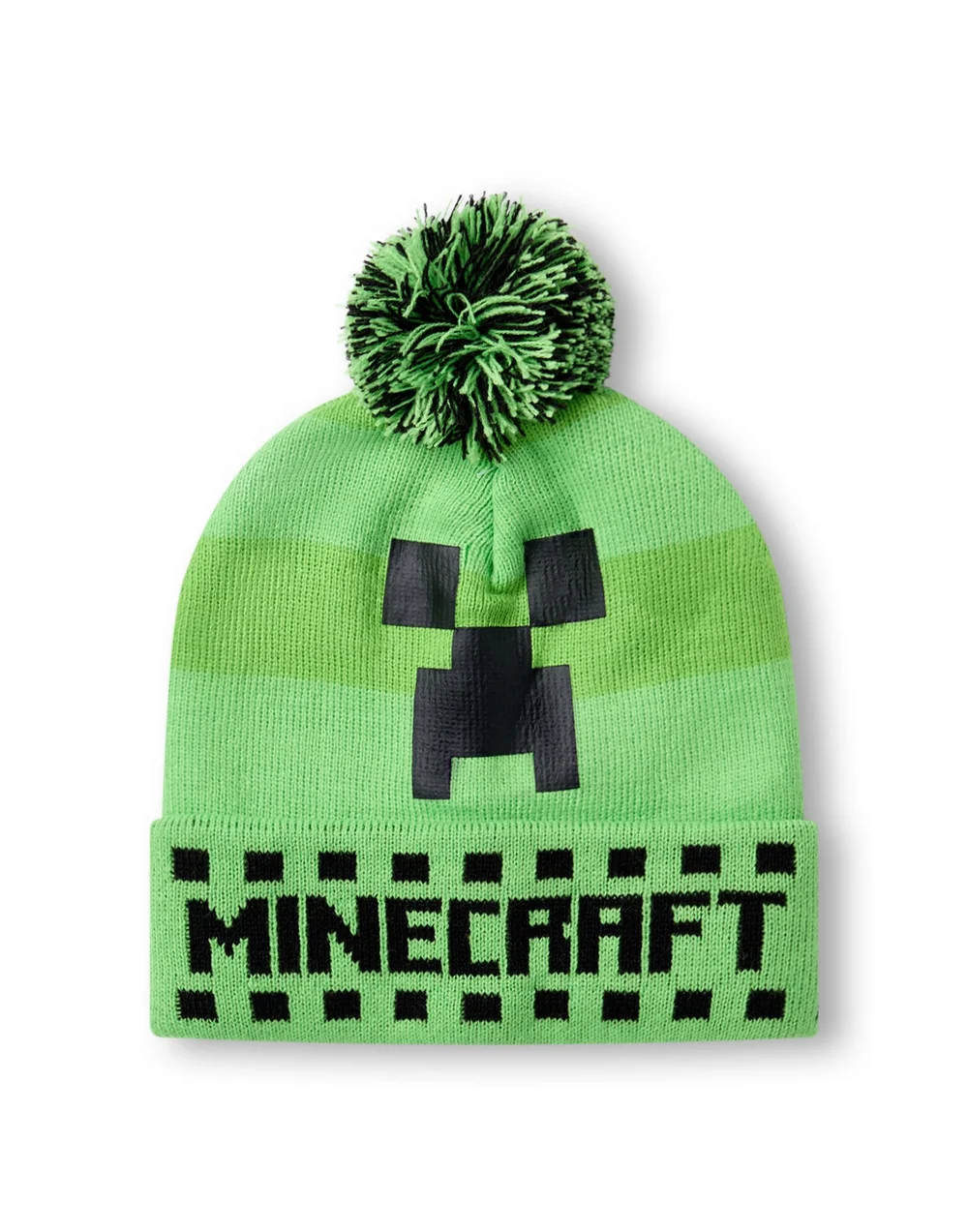 Minecraft Boys Green Creeper Face Beanie, Gloves & Scarf Set - One Size Image 3