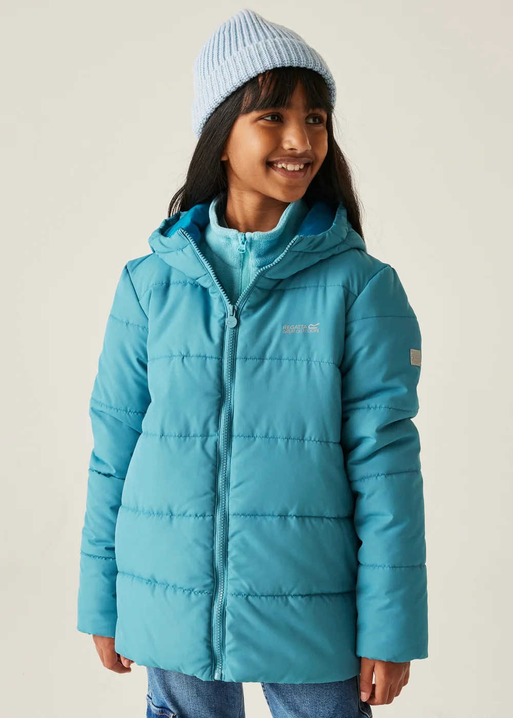 Regatta Light Blue Kids' Halkner Reflective Jacket (3-16yrs) - 11-12 Yrs Image 1