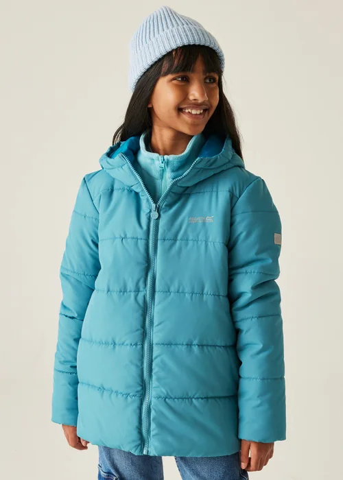 Regatta Light Blue Kids' Halkner Reflective Jacket (3-16yrs) - 11-12 Yrs Image 1