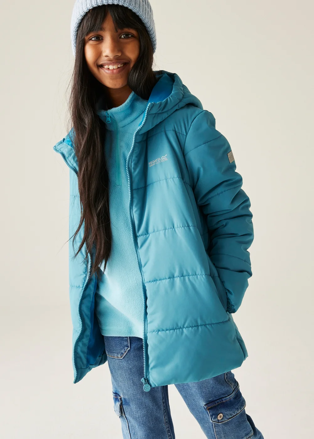 Regatta Light Blue Kids' Halkner Reflective Jacket (3-16yrs) - 11-12 Yrs Image 5