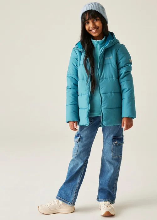 Regatta Light Blue Kids' Halkner Reflective Jacket (3-16yrs) - 11-12 Yrs Image 3